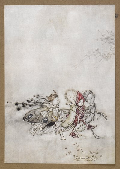 Gå inn i Peaseblossom, Cobweb, Moth and Sennepsfrø. En scene fra 