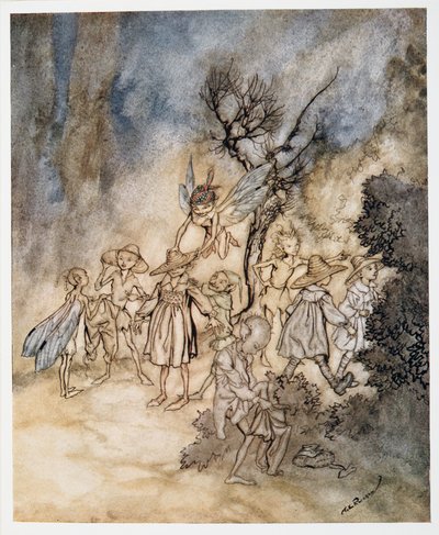 Gå inn på visse høstere, riktig bebodd, illustrasjon fra William Shakespeares The Tempest, pub. 1926 av Arthur Rackham
