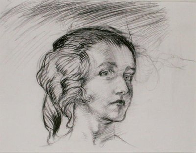 Jentehode (blyant på papir) av Arthur Rackham