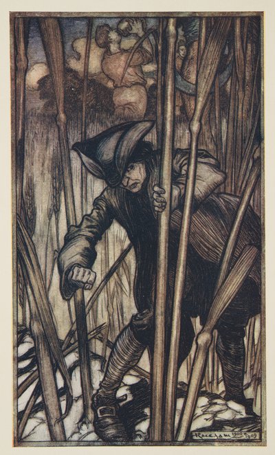 Gulliver er truffet av frykt ved første blikk av The Brobdingnagian Reapers, fra Gulliver