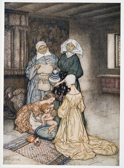 Hadde jeg ikke fire eller fem kvinner en som passet meg? illustrasjon fra William Shakespeares The Tempest, pub. 1926 av Arthur Rackham