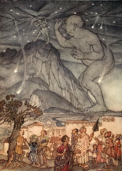 Hercules trakk på skuldrene, illustrasjon fra 