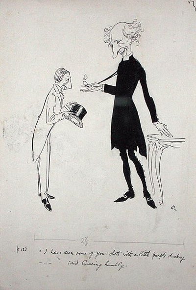 Jeg har sett noe av tøyet ditt med en liten lilla pikk...sa Gissing Humbly, illustrasjon fra 