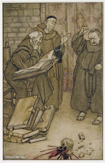 Hvis noen løy eller om noen sverget (penn og blekk og wc på papir) av Arthur Rackham