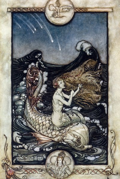 Illustrasjon av Arthur RACKHAM (1867-1939) for Drømmen om en sommernatt av William SHAKESPEARE av Arthur Rackham