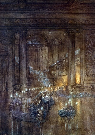 Illustrasjon av Arthur RACKHAM (1867-1939) for Drømmen om en sommernatt av William SHAKESPEARE av Arthur Rackham