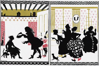 Illustrasjon for Fairy Tale Askepott av Arthur Rackham