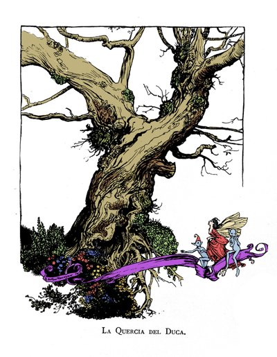 Illustrasjon for Drømmen om en sommernatt av William SHAKESPEARE av Arthur Rackham