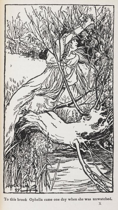 Illustrasjon fra Hamlet av Arthur Rackham