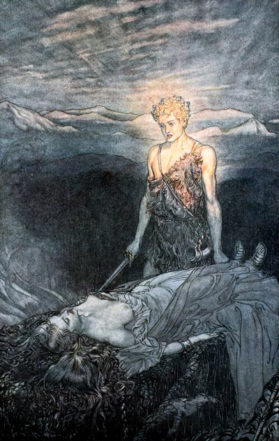 Illustrasjon fra Siegfried and the Twilight of the Gods, 1924. av Arthur Rackham