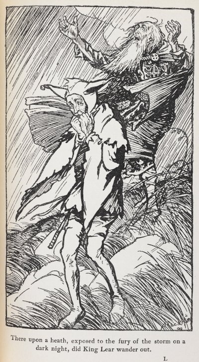 Illustrasjon av Kong Lear. av Arthur Rackham