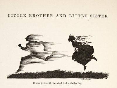 Det var akkurat som om vinden hadde suste forbi, fra Little Brother & Little Sister and Other Tales av brødrene Grimm, pub.1917 (litho) av Arthur Rackham