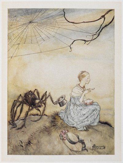 Lille frøken Muffet av Arthur Rackham