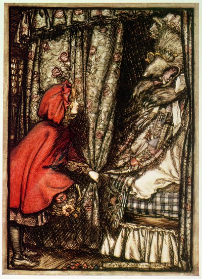 Rødhette av Arthur Rackham