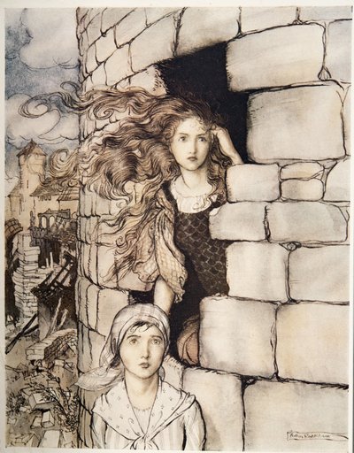 Maid Maleen, fra Little Brother & Little Sister and Other Tales by the Brothers Grimm, pub.1917 av Arthur Rackham