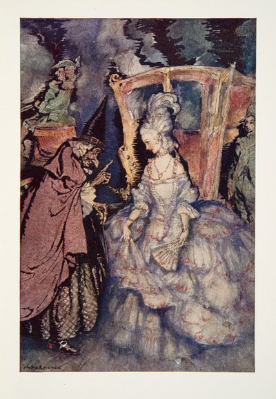 Nå, Askepott, kan du gå; men husk?..., fra The Arthur Rackham Fairy Book, pub. 1933 av Arthur Rackham