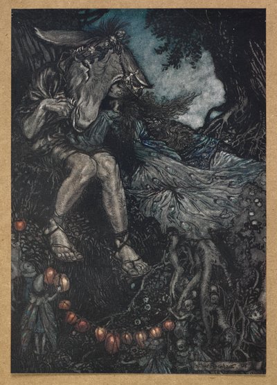 Sov du, så vil jeg vikle deg i armene mine. Bottom og Titania. En scene fra 