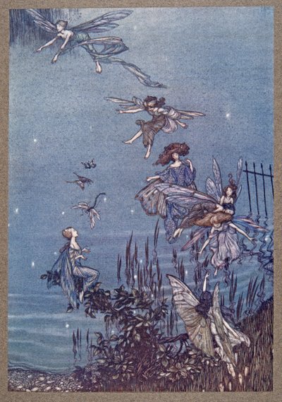 The Fairies of the Serpentine, fra Peter Pan i Kensington Gardens av J M Barrie (1860 - 1937), pub. 1906 av Arthur Rackham