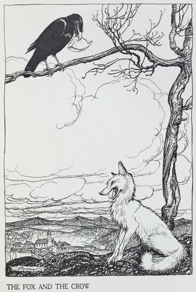 The Fox and the Crow, illustrasjon fra 