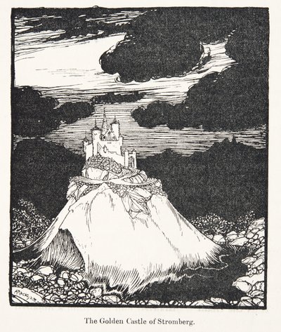The Golden Castle of Stromberg, fra The Fairy Tales of the Brothers Grimm, pub. 1909 av Arthur Rackham