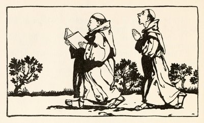 Hagen satt mot veggen, fra Morgans Frenzy i Irish Fairy Tales av Arthur Rackham