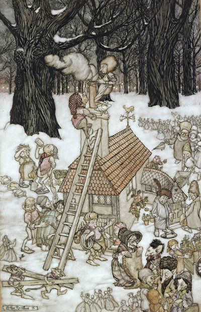 Huset bygget for Maimie, 1906 av Arthur Rackham