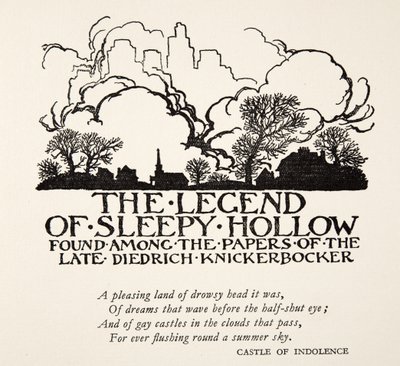 The Legend of Sleepy Hollow, fra The Legend of Sleepy Hollow av Washington Irving (1783 - 1859), pub. 1928 av Arthur Rackham