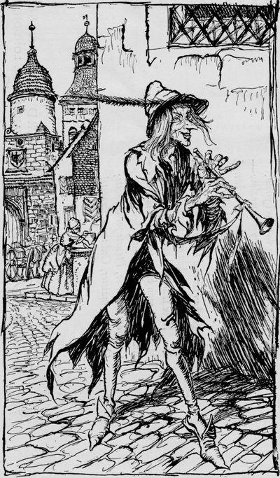 Pied Piper of Hamelin, 1934 av Arthur Rackham