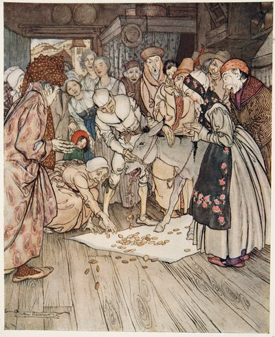 The Wishing Table, the God Asss and the Cudgel in the Snaps av Arthur Rackham