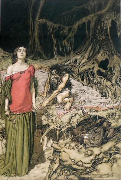 The Wooing of Grimhilde, moren til Hagen fra 