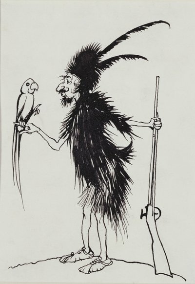 Ting-a-Ting Tang stakkars gamle Robinson Crusoe av Arthur Rackham