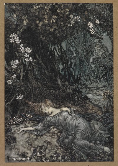 Titania ligger og sover