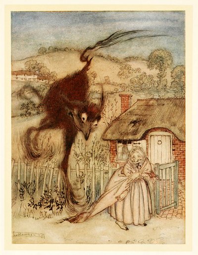 Vi vil! hun humret, I am in luck!, fra English Fairy Tales, pub. 1922 fargelitografi, 1922 av Arthur Rackham