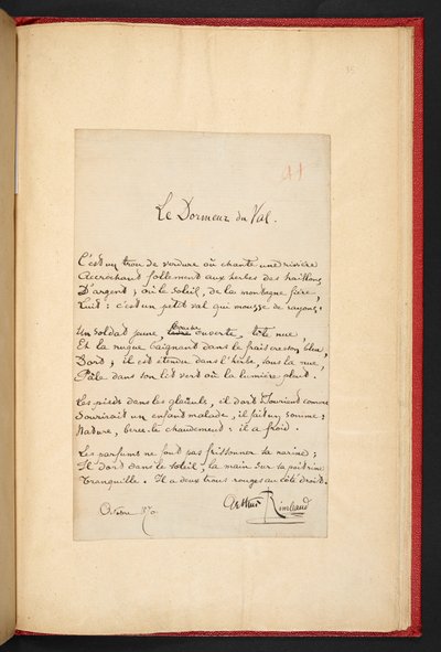 Sovende i dalen av Arthur Rimbaud