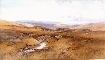 On the Windermere Hills (kroppsfarge, blyant og wc på papir) av Arthur Tucker