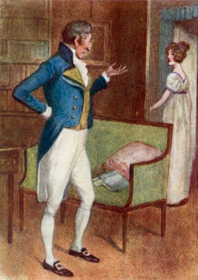 Illustrasjon for Pride and Prejudice av Jane Austen av Arthur Wallis Mills
