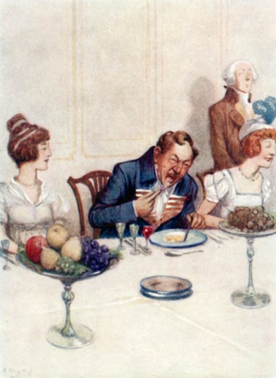 Illustrasjon for Pride and Prejudice av Jane Austen av Arthur Wallis Mills