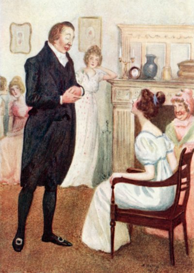 Illustrasjon for Pride and Prejudice av Jane Austen av Arthur Wallis Mills
