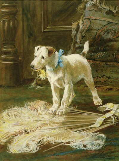 Mischief (olje på lerret) av Arthur Wardle
