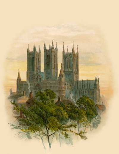 Lincoln katedral, sørvest av Arthur Wilde Parsons