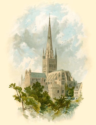 Norwich Cathedral, Sørøst av Arthur Wilde Parsons