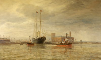 Åpning av Royal Edward Dock, Avonmouth, 9. juli av Arthur Wilde Parsons