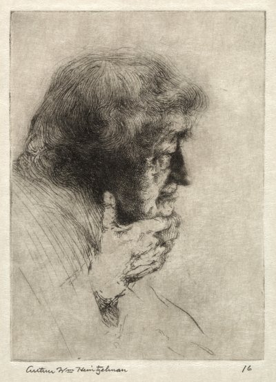 Gammel mann tenker av Arthur William Heintzelman