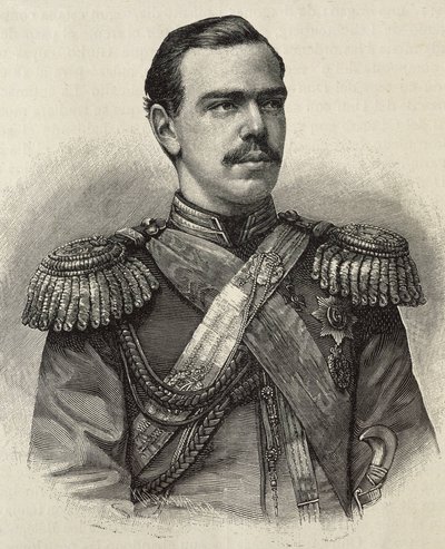 ALEKSANDER III av Russland (1845–1894). Tsar av Russland (1881–1894), sønn og etterfølger av Aleksander II. Gravering. av Artist Unknown