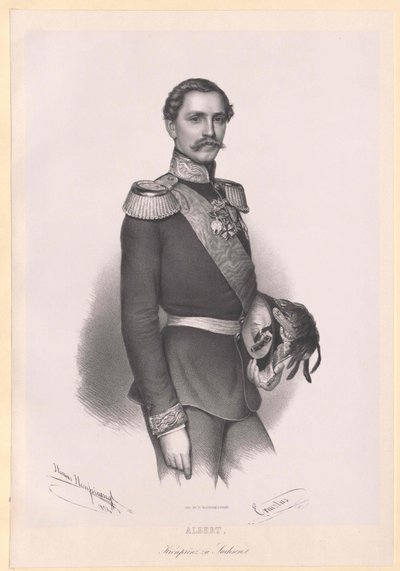 Albert I, konge av Sachsen, av Artist Unknown