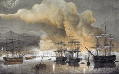 Bombardementet av Alger av Artist Unknown
