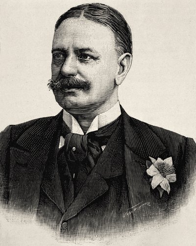 BueLow, Bernard von (1849–1929). Romerrikets kansler (1900–1909). Etsning. av Artist Unknown