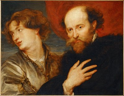 Idealisert dobbeltportrett av van Dyck og Rubens... av Artist Unknown