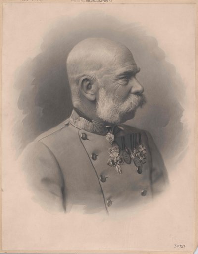Østerrikes keiser Franz Joseph I (trykk) av Artist Unknown
