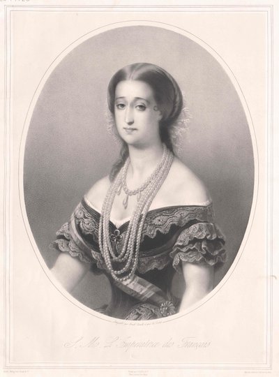 Frankrikes keiserinne Eugenie av Artist Unknown